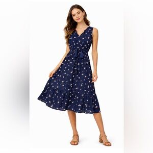 beachlunchlounge Midnight Blue Floral Midi Dress